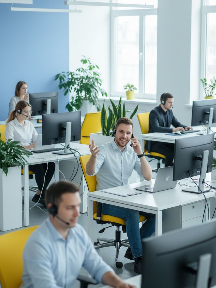 Отдел продаж за работой